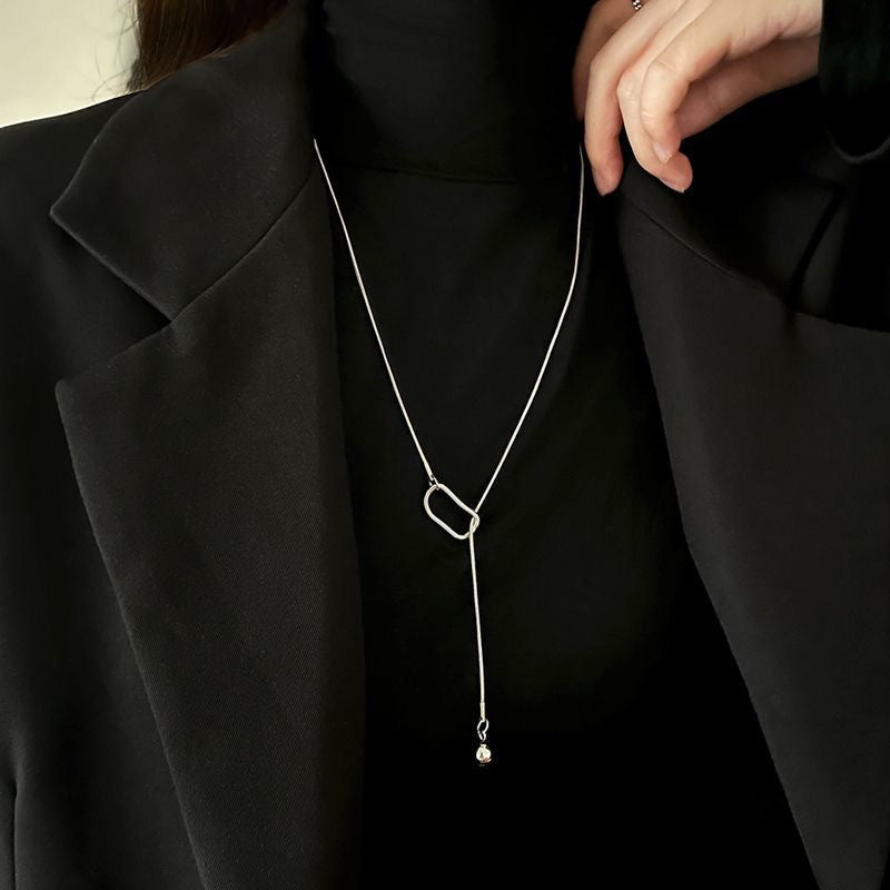 Damen Kette mit modernem, minimalistischen Lagen-Anhänger Shop Nory