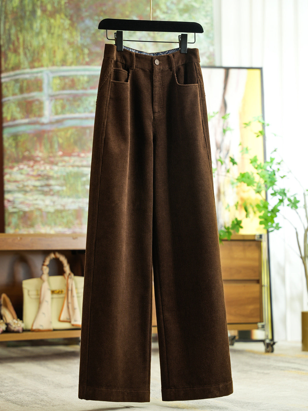 Damen Modische weit geschnittene Cordhose Shop Nory