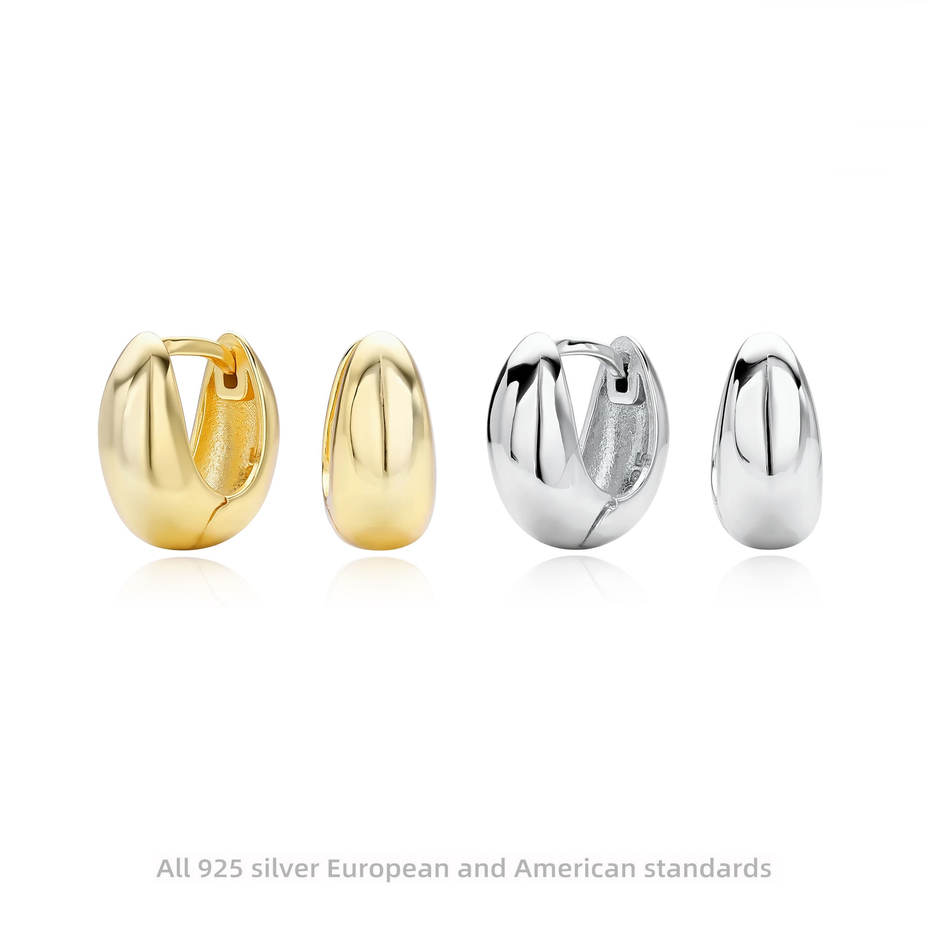 Damen Ohrhänger mit modernem Tropfenmotiv aus 925 Sterling Silber Shop Nory