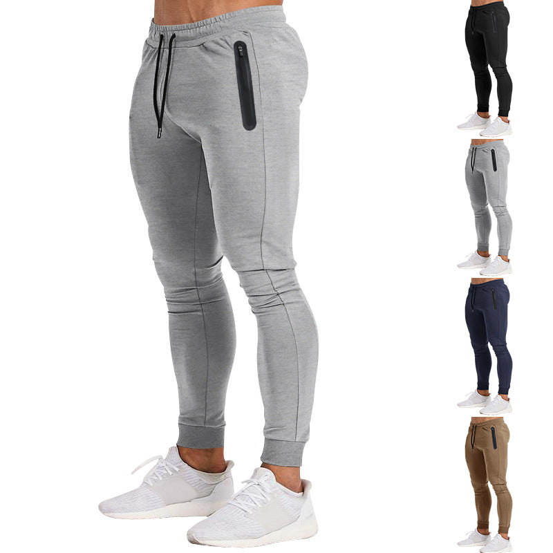 Herren Slim-Fit Jogginghose mit praktischen Reißverschlusstaschen