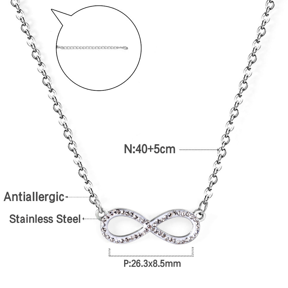 Damen Halskette mit unendlichem Anhänger aus hochwertigem Edelstahl Shop Nory