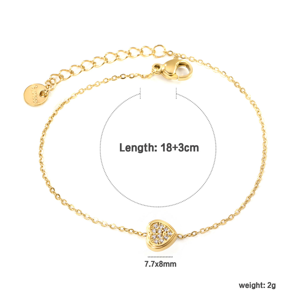 Damen elegant gestaltetes Armband mit funkelndem Hexagon-Anhänger Shop Nory