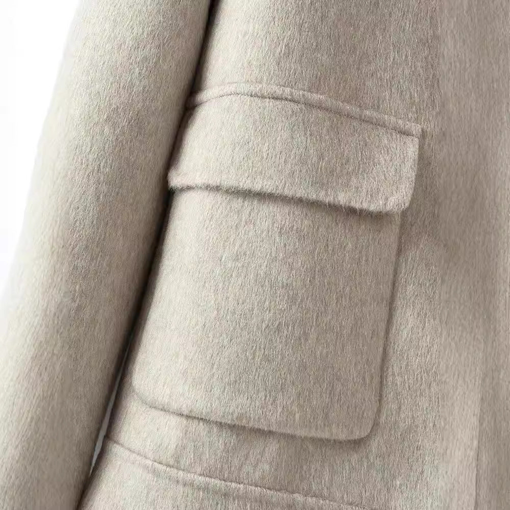 Herren Wollmix-Übergangsjacke mit Stehkragen, Reißverschluss und Pattentaschen Shop Nory