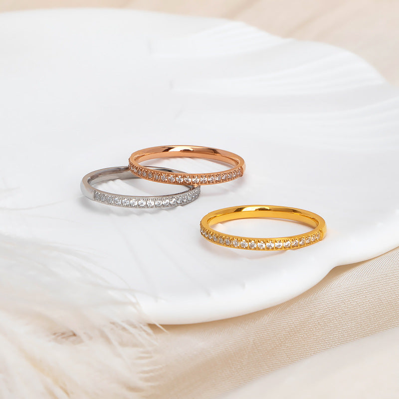 Damen eleganter Ring mit Kristallverzierungen Shop Nory