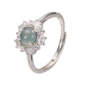 Damen Ring mit exquisitem, facettiertem Edelstein und funkelnden Zirkoniasteinen Shop Nory
