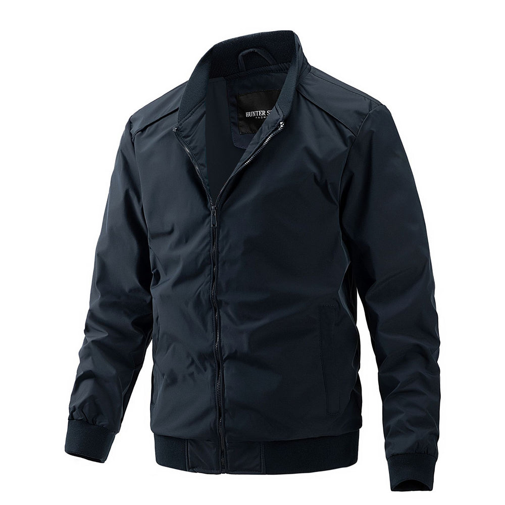 Herren wasserabweisende leichte Bomberjacke mit Rippbündchen Shop Nory