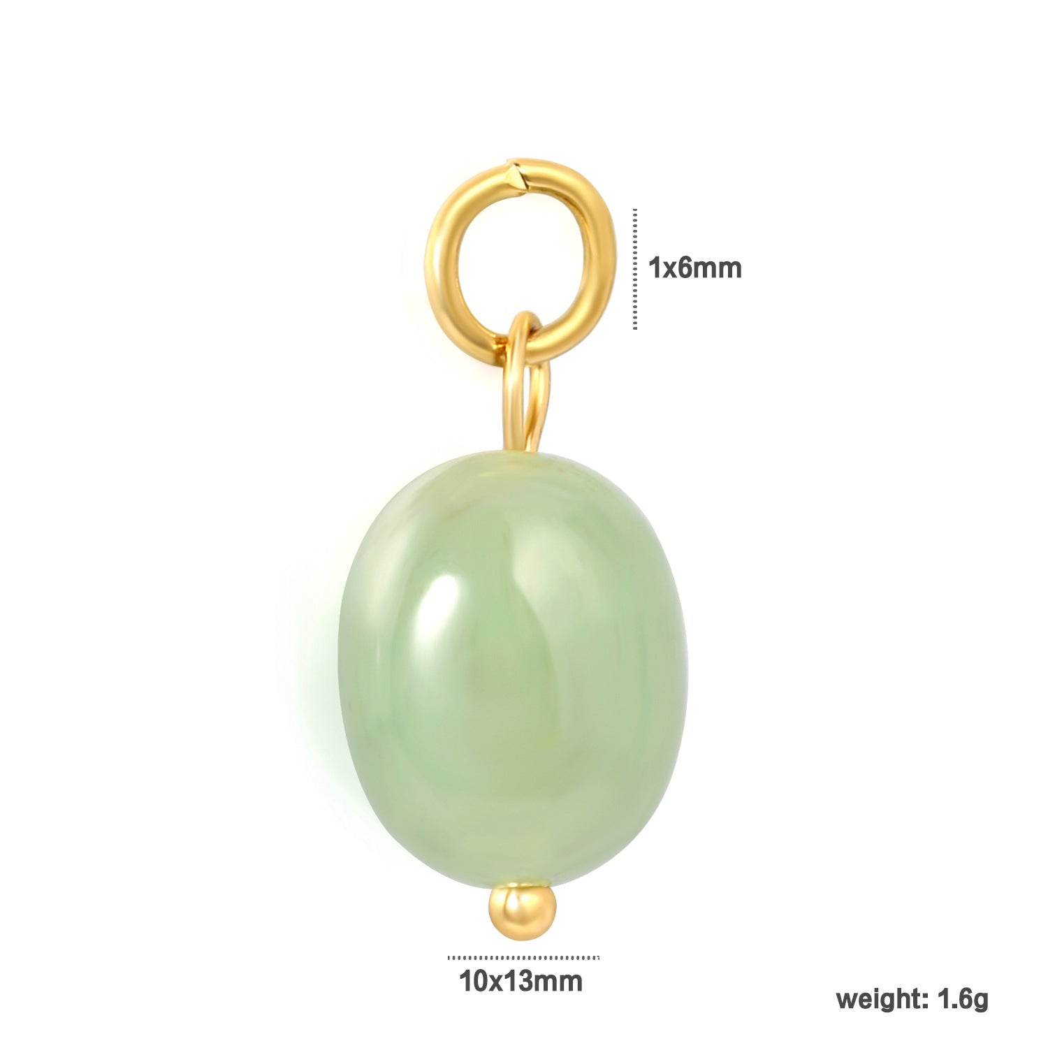 Damen Anhänger mit natürlichem Stein und goldenem Akzent Shop Nory