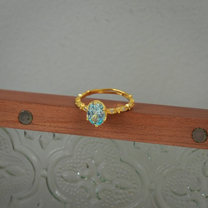 Damen eleganter Ring mit geschliffenem Edelstein Shop Nory