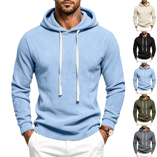 Herren Flauschiger Kapuzenpullover aus Teddy‑Fleece mit Tunnelzugsaum Shop Nory