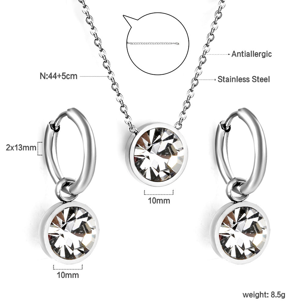 Damen Schmuckset mit Edelstahl Schmuckstücken und eleganten Perlenanhängern Shop Nory