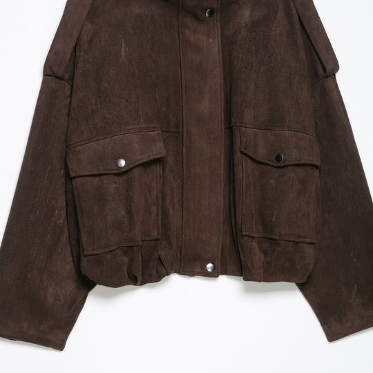 Damen Kurze Wildlederoptik-Fieldjacke Shop Nory