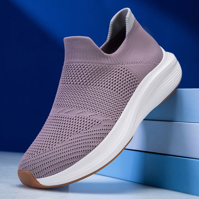 Unisex Atmungsaktiver Strick-Slip-On Sneaker mit Memory-Schaum-Zwischensohle Shop Nory