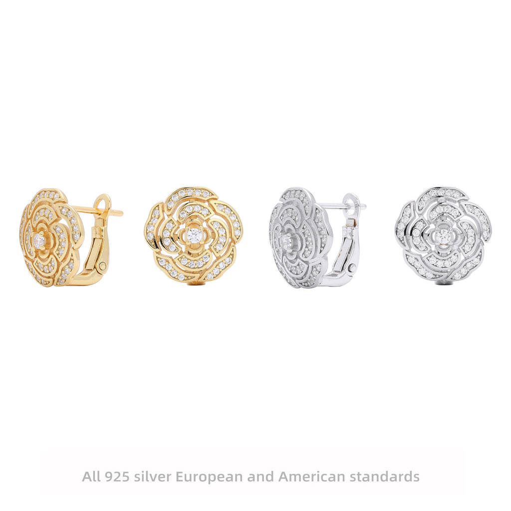 Damen Ohrhänger im floralen Design aus 925 Sterling Silber Shop Nory