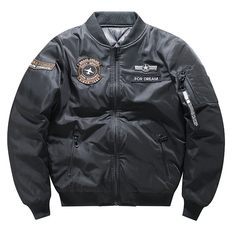Herren Sportliche Bomberjacke mit Stickerei Shop Nory