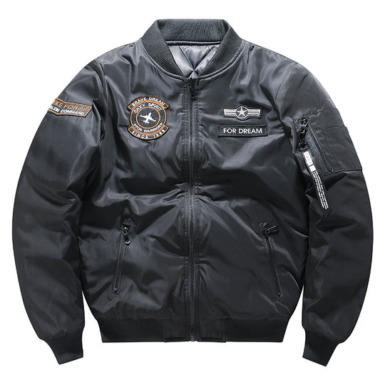 Herren Sportliche Bomberjacke mit Stickerei Shop Nory