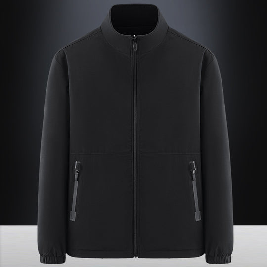 Herren Minimalistische technische Allwetter-Softshelljacke mit Stehkragen und wasserabweisenden Reißverschlüssen Shop Nory