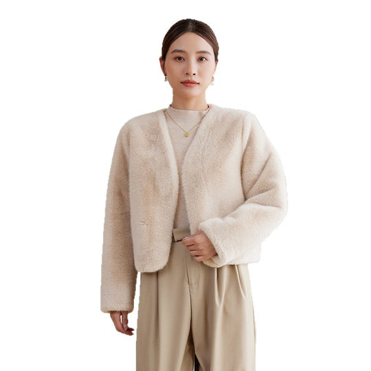 Damen Kuschelige Kurzjacke Shop Nory