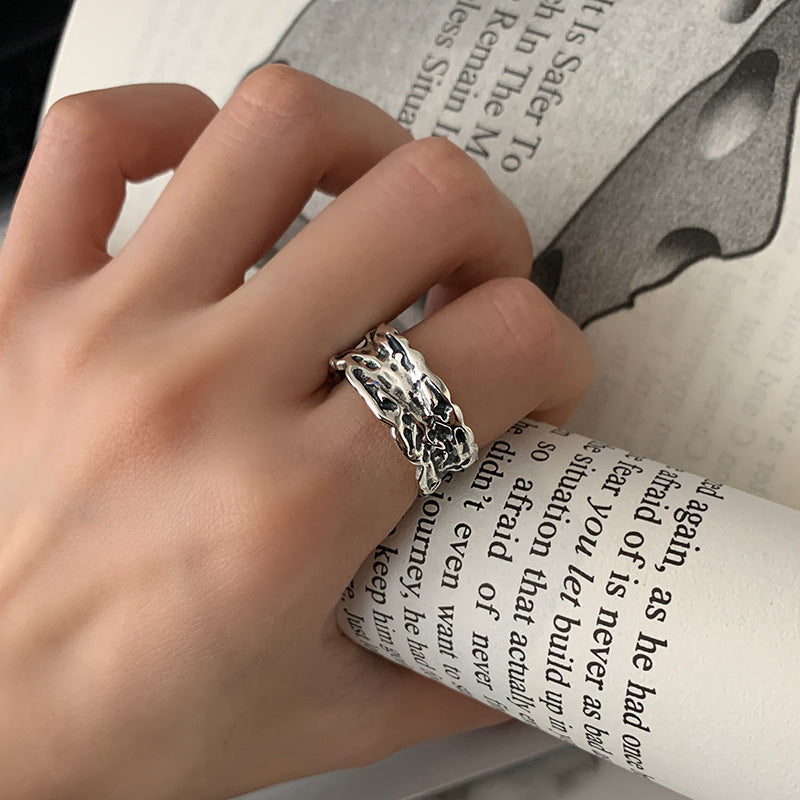 Damenring mit kunstvollem, organischem Texturdesign Shop Nory