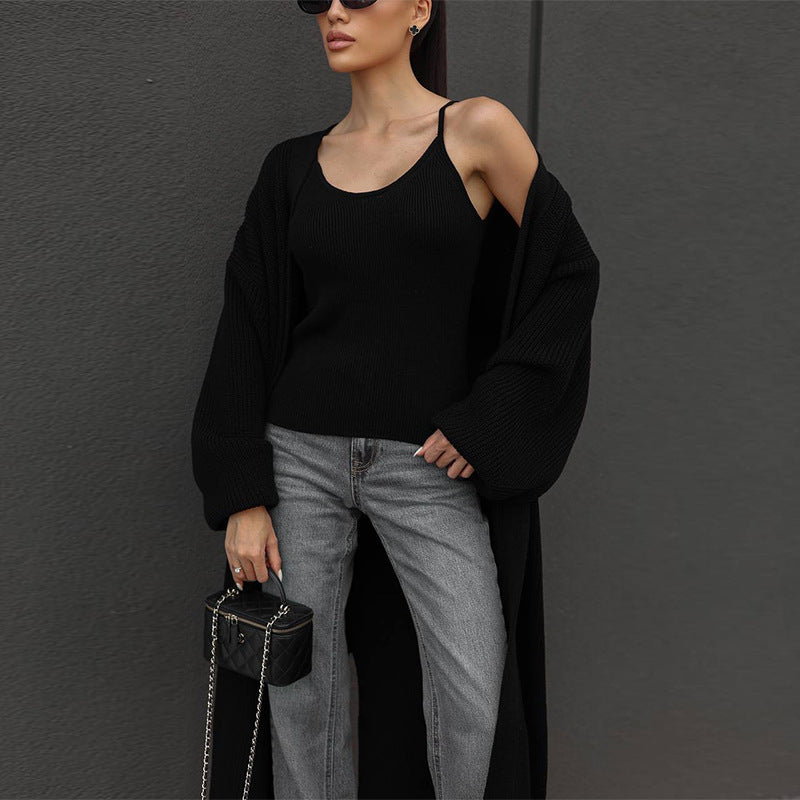 Damen lässiger Strickmantel