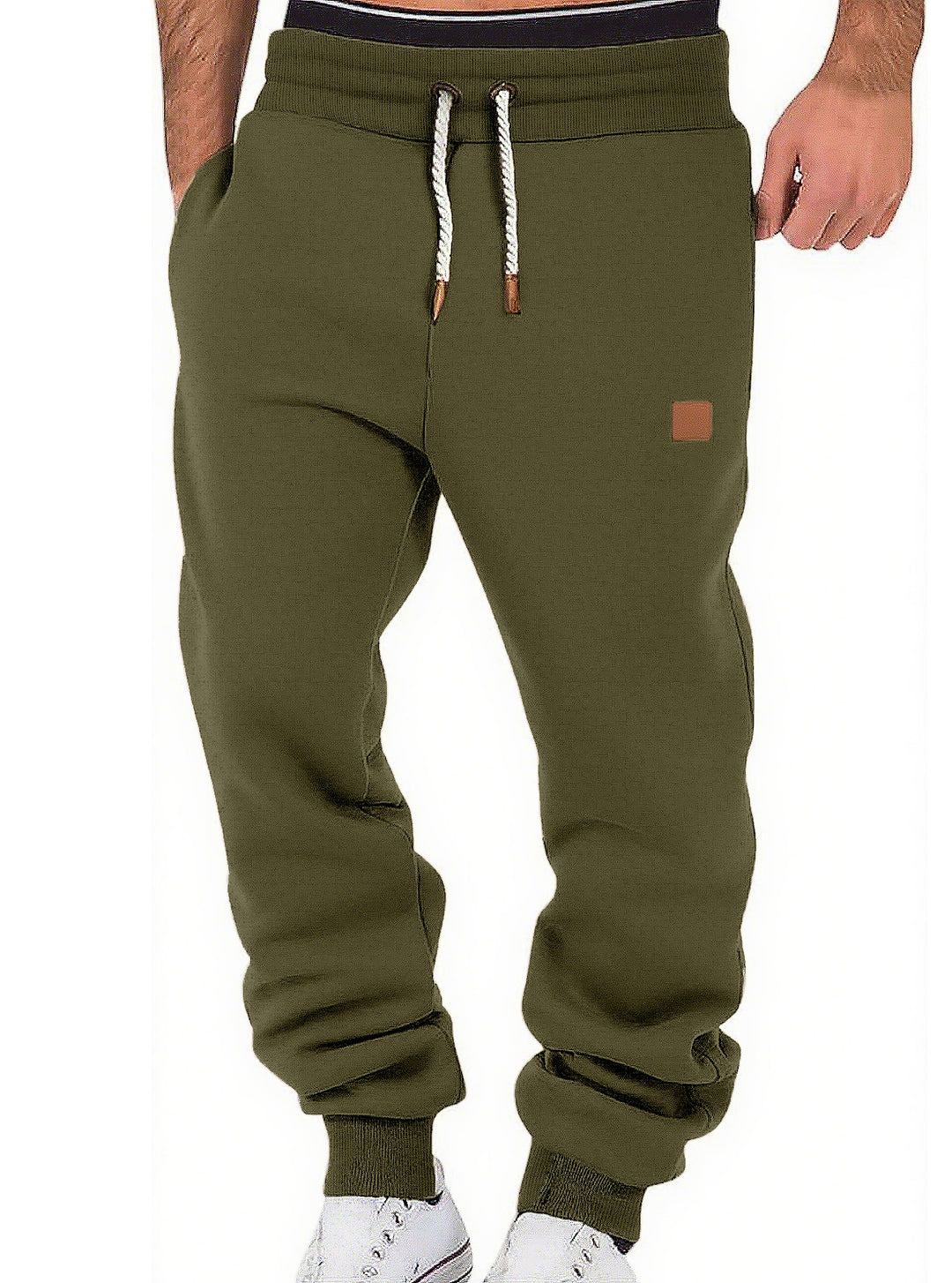 Herren Relax-Fit Fleece-Jogginghose mit Bündchen und Kordelzug Shop Nory