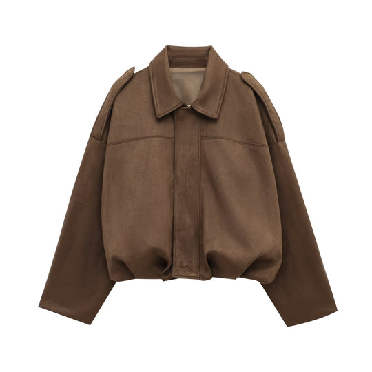 Damen Oversizedjacke aus weichem Textil mit modernem Schnitt