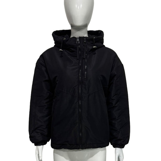 Damen Wattierte Kapuzenjacke mit Tunnelzug, Zweifach-Frontreißverschluss und elastischen Bündchen Shop Nory