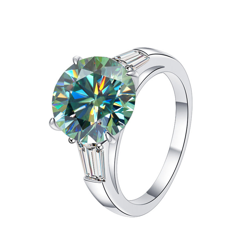 Damenring mit strahlendem blauen Kristall und eleganten Akzenten Shop Nory