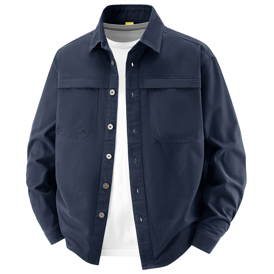 Herren Overshirt aus Baumwoll‑Twill mit zwei Brustklappen und relaxed Fit Shop Nory