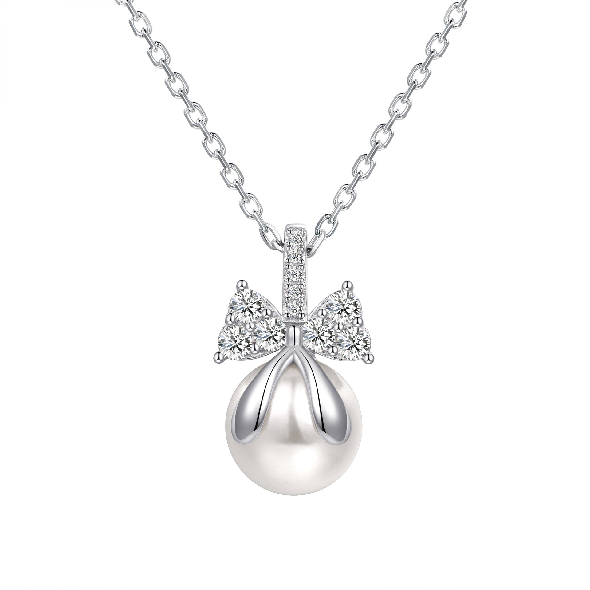 Damen Halskette mit funkelndem Kristallmotiv Shop Nory