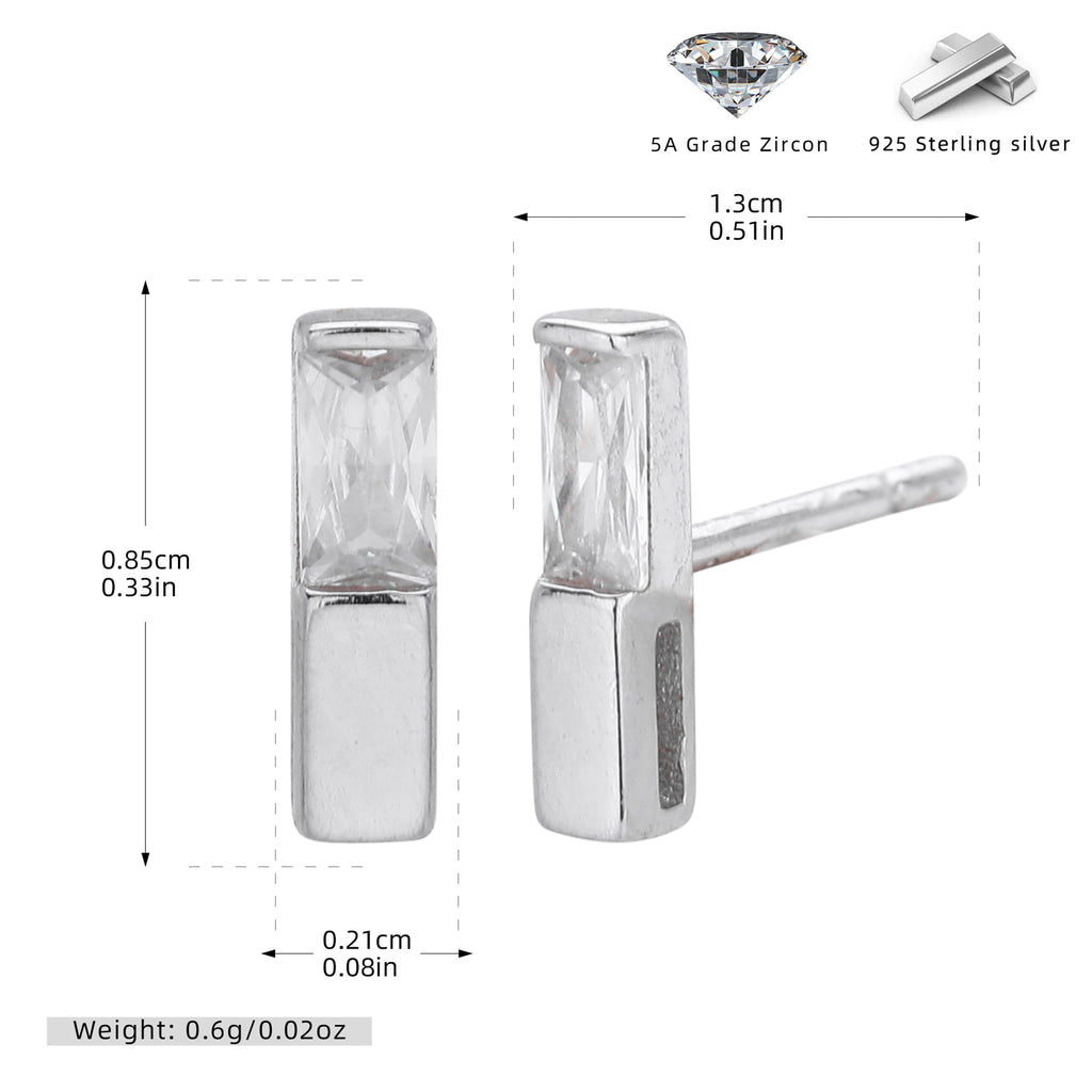 Damen Ohrstecker aus hochwertigem 925 Sterling Silber mit funkelnden Zirkonsteinen Shop Nory