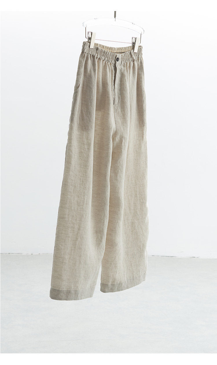 Damen Weit geschnittene Leinenhose Shop Nory