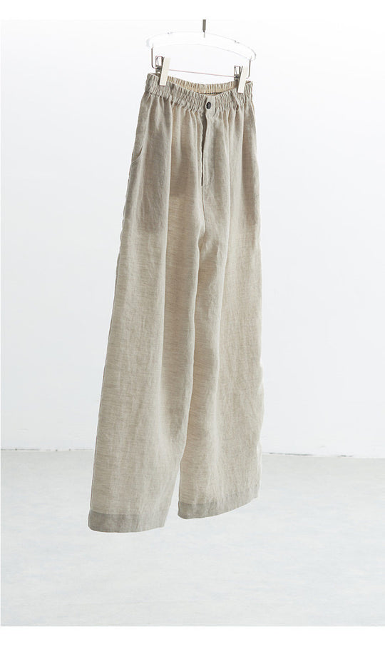 Damen Weit geschnittene Leinenhose Shop Nory
