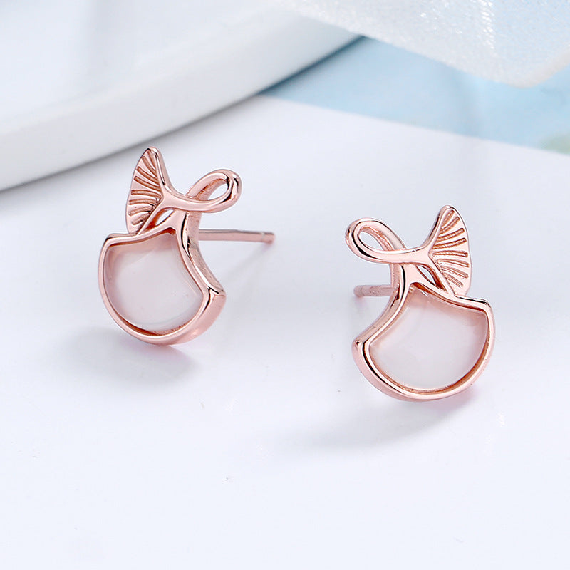 Damen Ohrstecker im eleganten Walflossen-Design Shop Nory