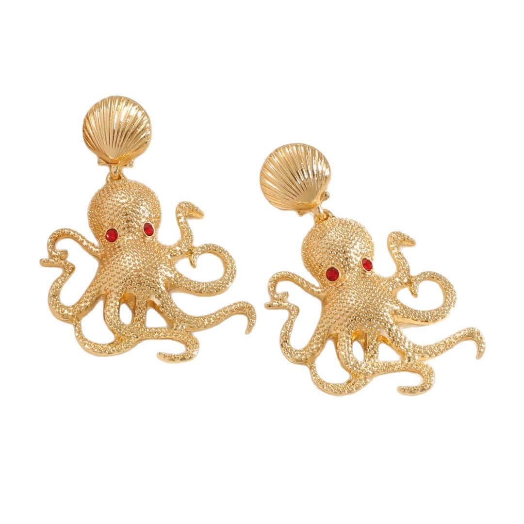 Damen Ohrringe mit kunstvollem Kraken-Design Shop Nory
