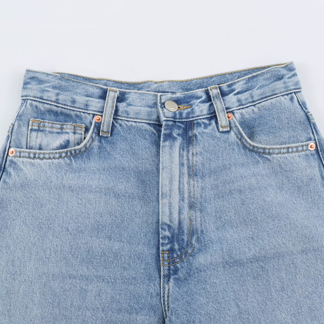 Damen Hochtaillierte Relaxed-Jeans mit zulaufender Beinform Shop Nory