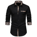 Herren Langarmhemd mit eleganten Paisley-Mustern