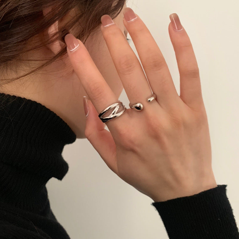 Damen Offener Ring mit eleganter, geschwungener Form Shop Nory