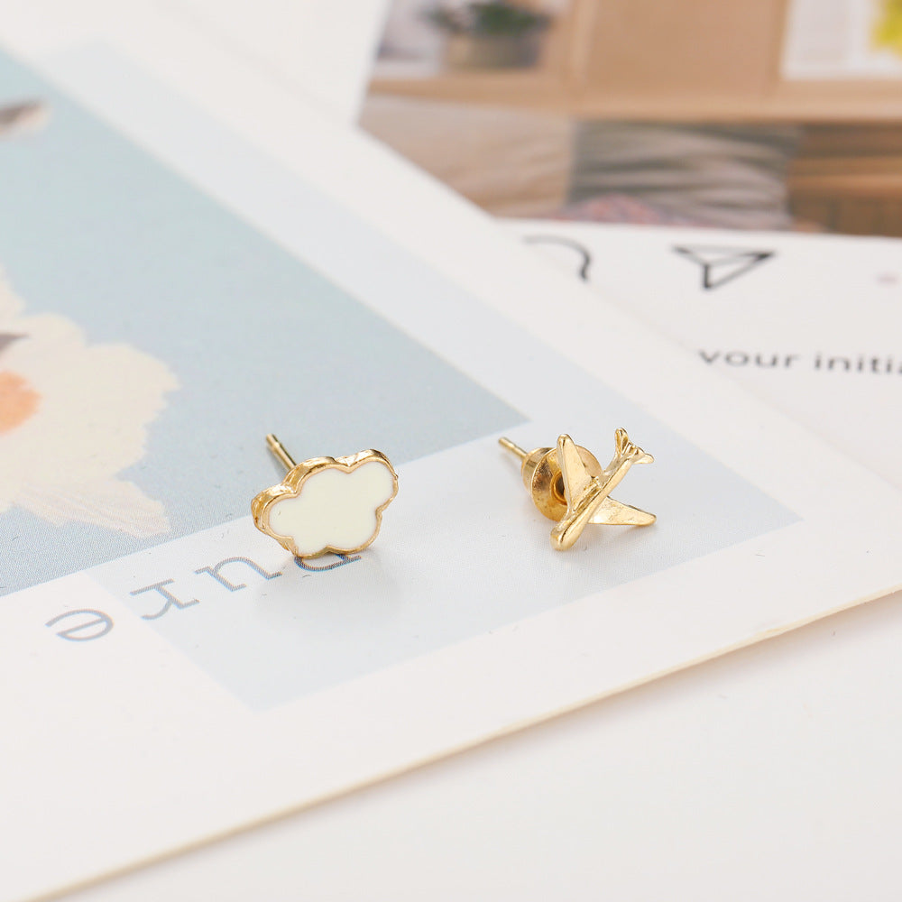 Damen Ohrringe im kreativen Wolken- und Flugzeugdesign Shop Nory