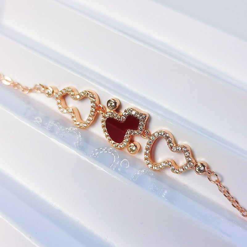 Damen Halskette mit herzförmigem Anhänger und funkelnden Zirkonia Shop Nory