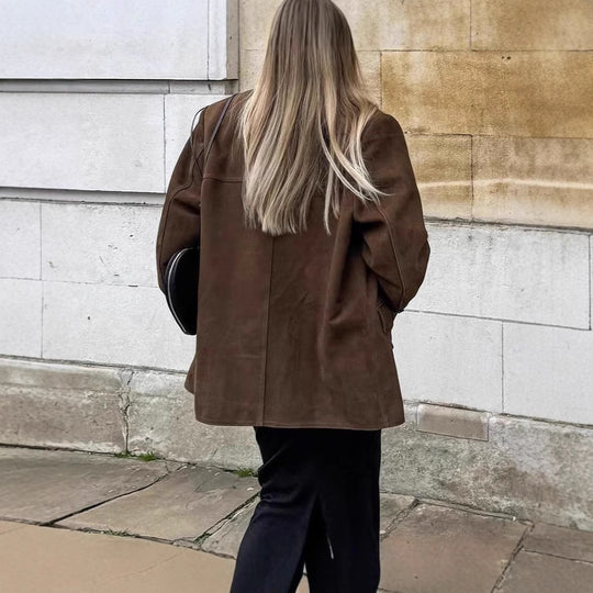 Damen Modische Wildlederjacke