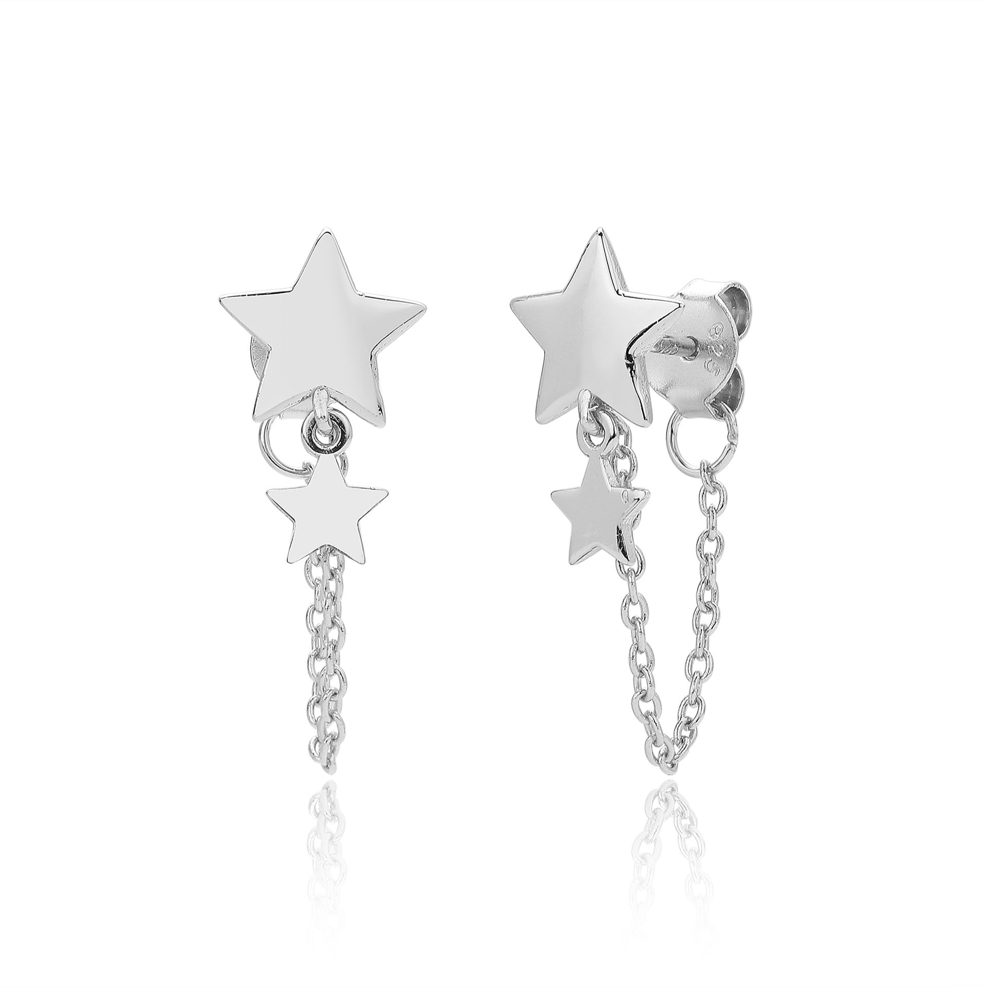 Damen Ohrhänger im Sternenmotiv mit hochwertigem 925 Sterling Silber Shop Nory