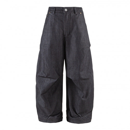 Damen Hochgeschnittene Ballon-Culotte aus strukturiertem Baumwollmix mit Kellerfalten Shop Nory