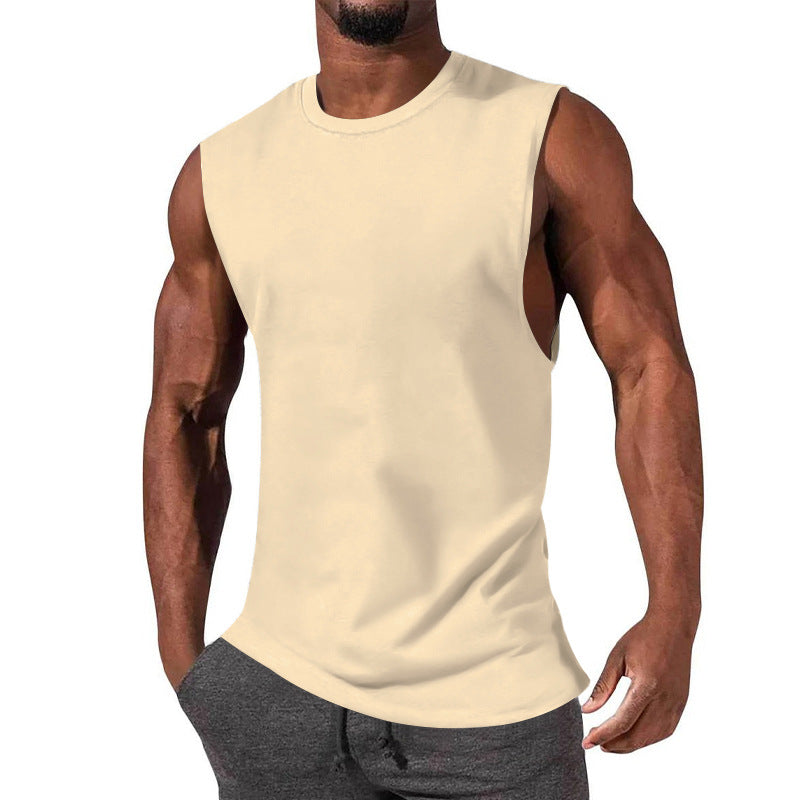 Herren ärmelloses Sport-Tanktop aus atmungsaktiver Baumwolle mit modernem Schnitt