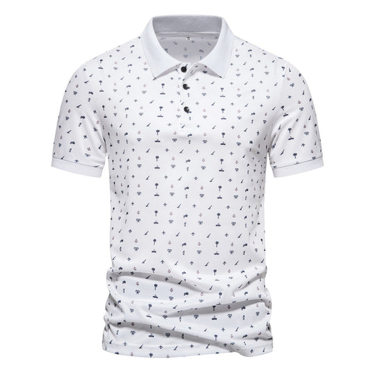 Herren Polohemd mit stilvollem Allover-Muster