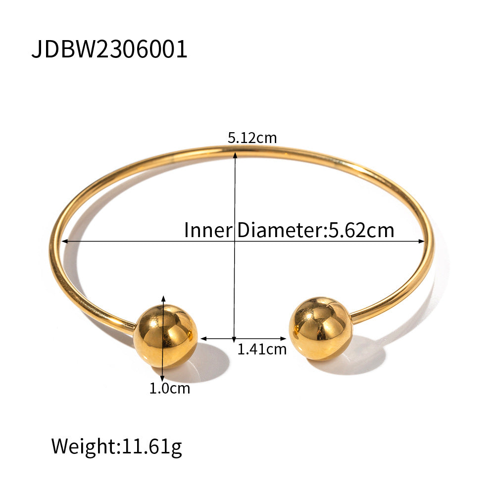 Damen Offenes Armband aus hochwertigem Edelstahl mit hypoallergenen und wasserfesten Eigenschaften Shop Nory