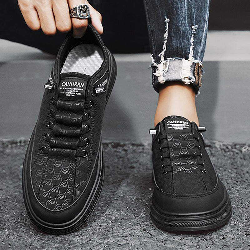 Herren Lässige Low-Top Sneaker mit geprägter Wabenstruktur und dämpfender Plateausohle Shopy Nory