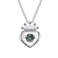 Damen Halskette mit herzförmigem Anhänger und Krone Shop Nory