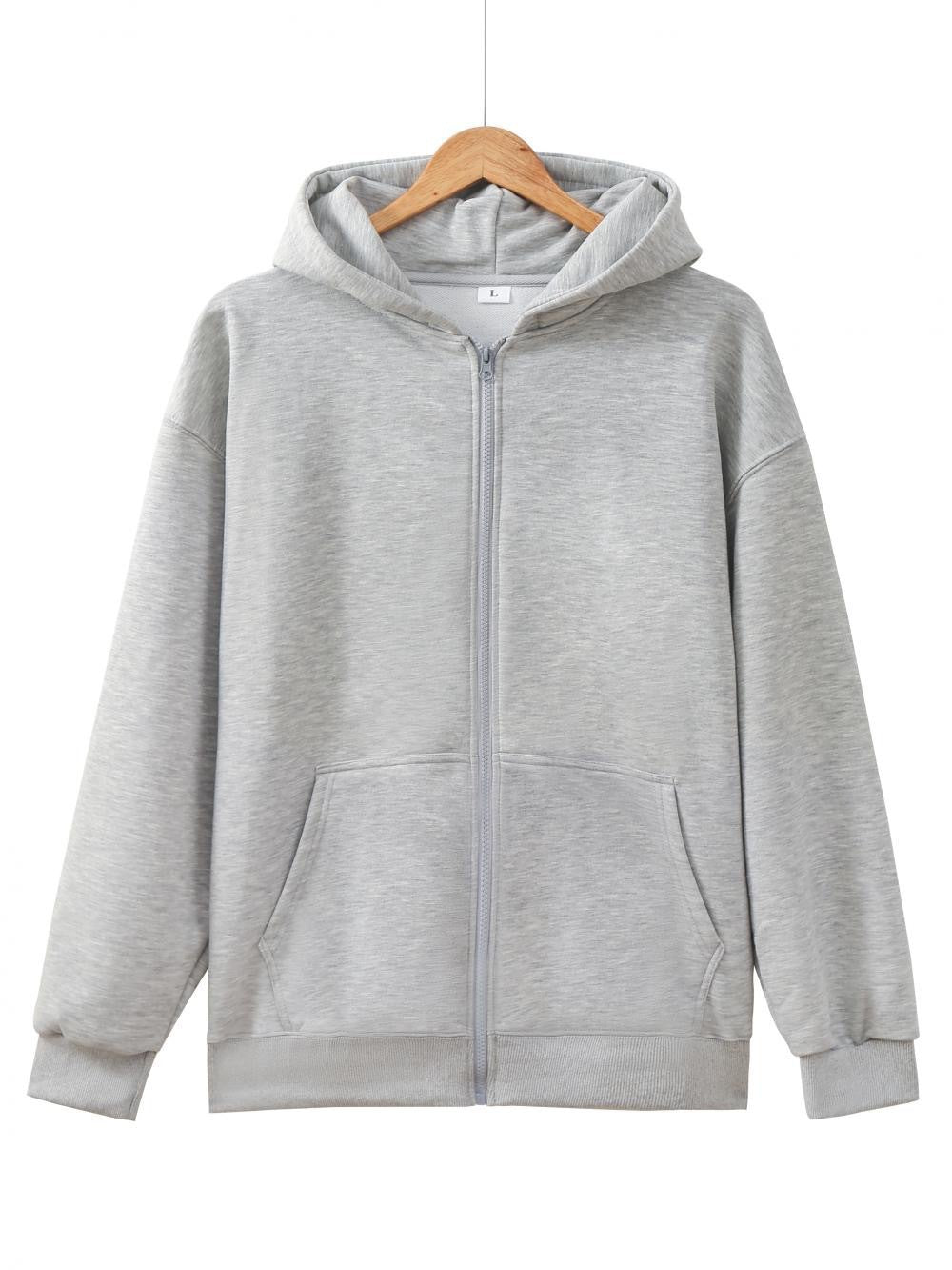 Unisex nan leichter Reißverschluss-Hoodie mit innen angerautem French-Terry, flachen Nähten und Kängurutaschen Shop Nory