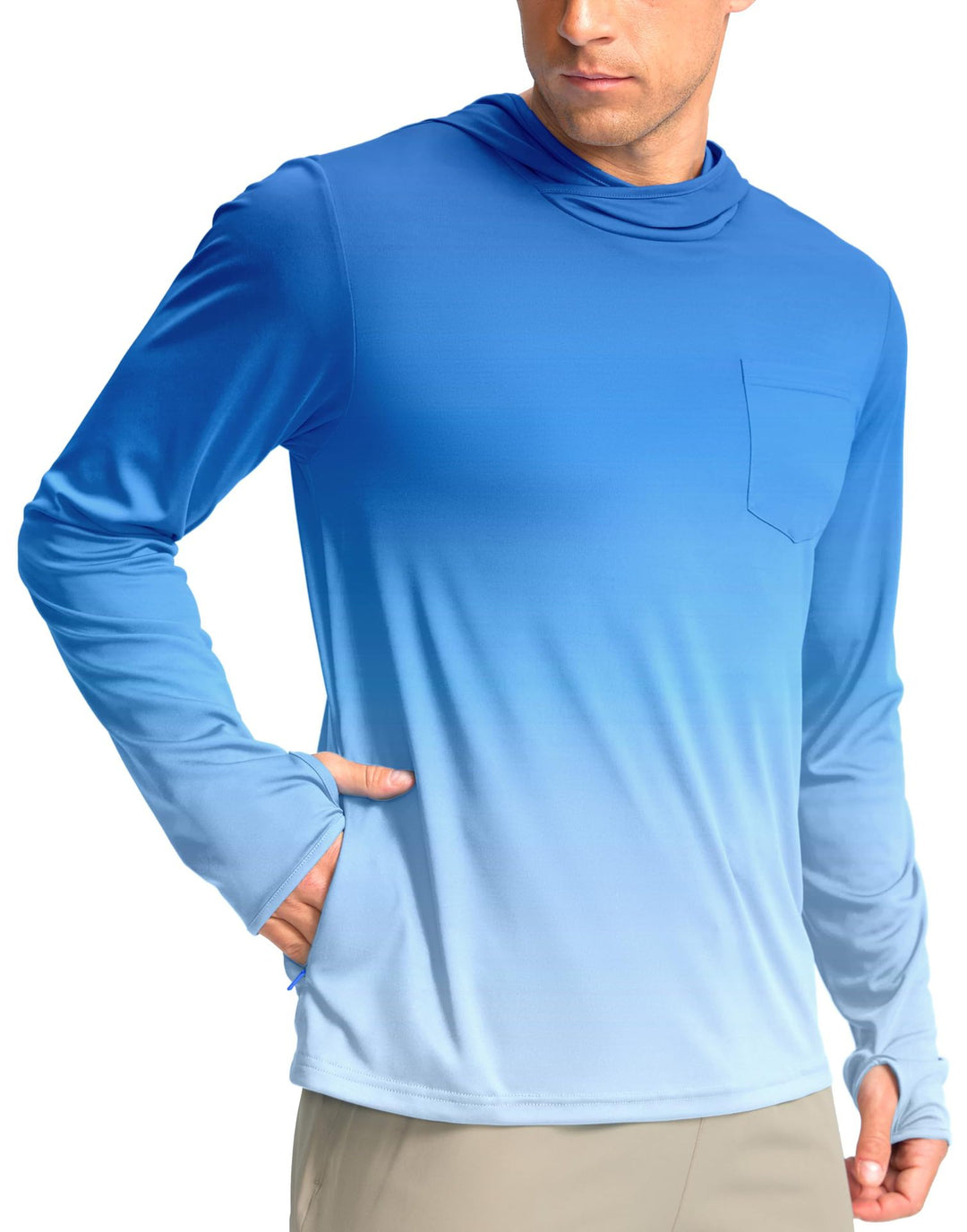 Herren Funktionsshirt mit Kapuze und Taschen
