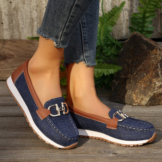 Damen Angesagte Plateau‑Loafer mit Gold‑Horsebit und gepolstertem Komfortfußbett Shop Nory